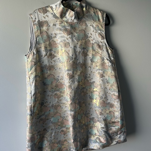 Buru metallic floral printed sleeveless dress - Picture 2 of 5